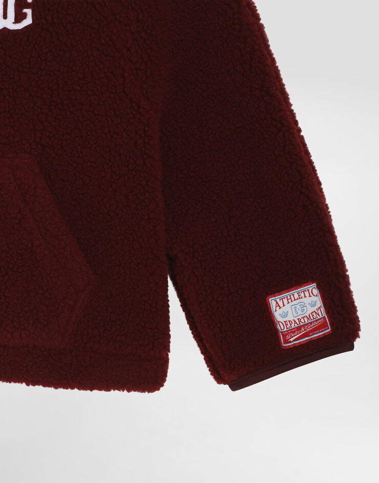 Dolce & Gabbana Curly fur-effect jacket Bordeaux L4JB7ZFUP7V