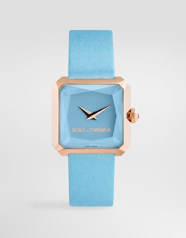 Dolce & Gabbana Uhr Sofia aus 18 Karat Rotgold mit Seidenarmband Dolce & Gabbana Uhr Sofia aus 18 Karat Rotgold mit Seidenarmband HIMMELBLAU WWFC2GXCKCT