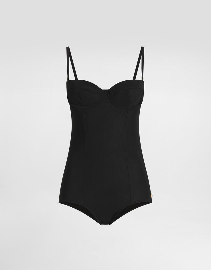 Dolce & Gabbana Balconette one-piece swimsuit Black O9A13JONO12