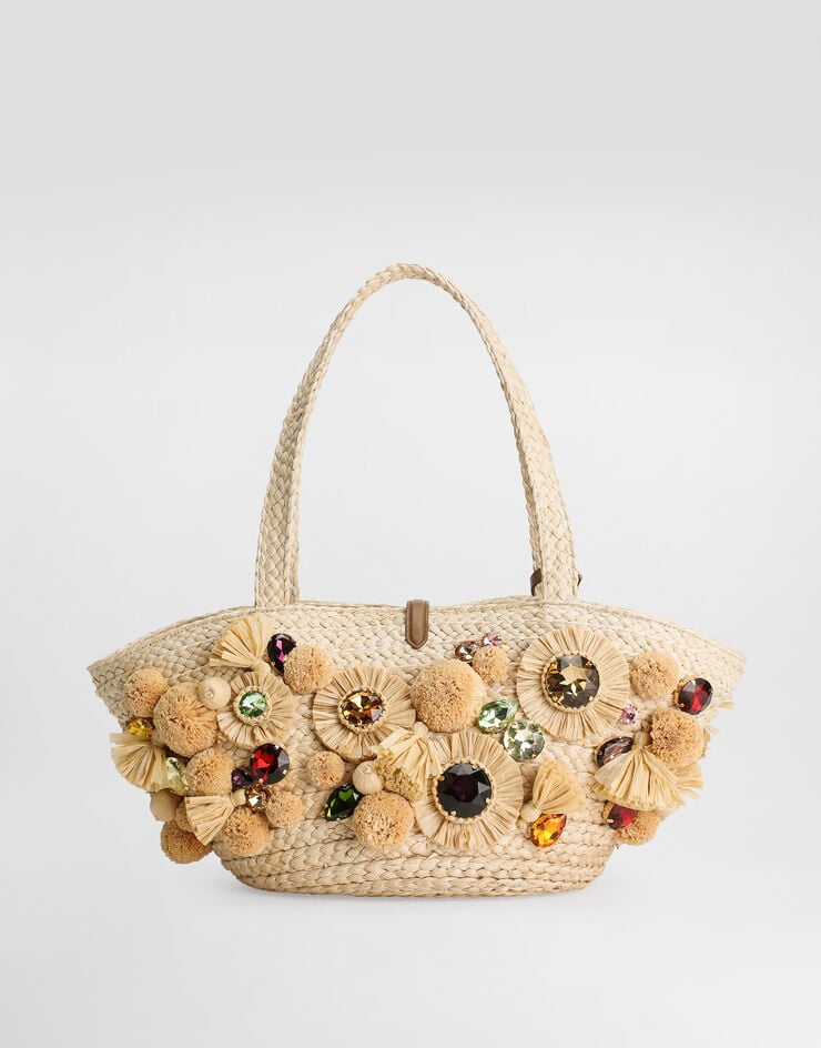 Dolce & Gabbana Sac Sicilien Capri en paille Multicolore BB7819AP298