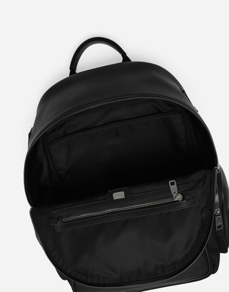 Dolce & Gabbana Grainy calfskin and nylon backpack Schwarz BM2247AD447