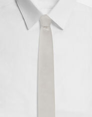 Dolce & Gabbana Cravatta in seta logo DG Nero GH706ZGH892