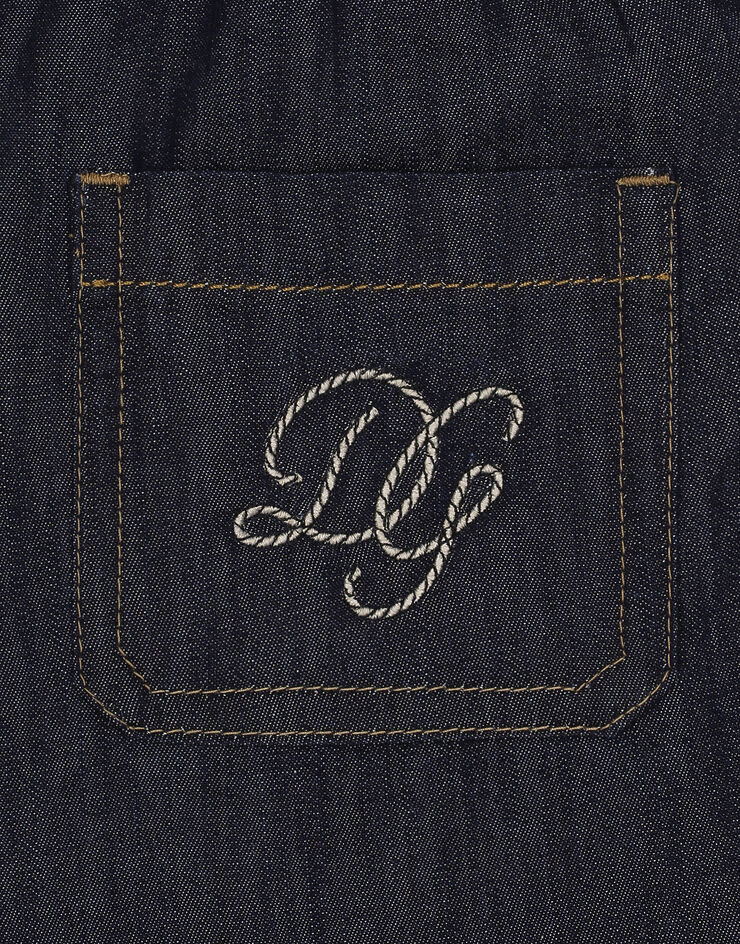 Dolce & Gabbana Denim shorts with DG logo Multicolor L43Q56LDC60