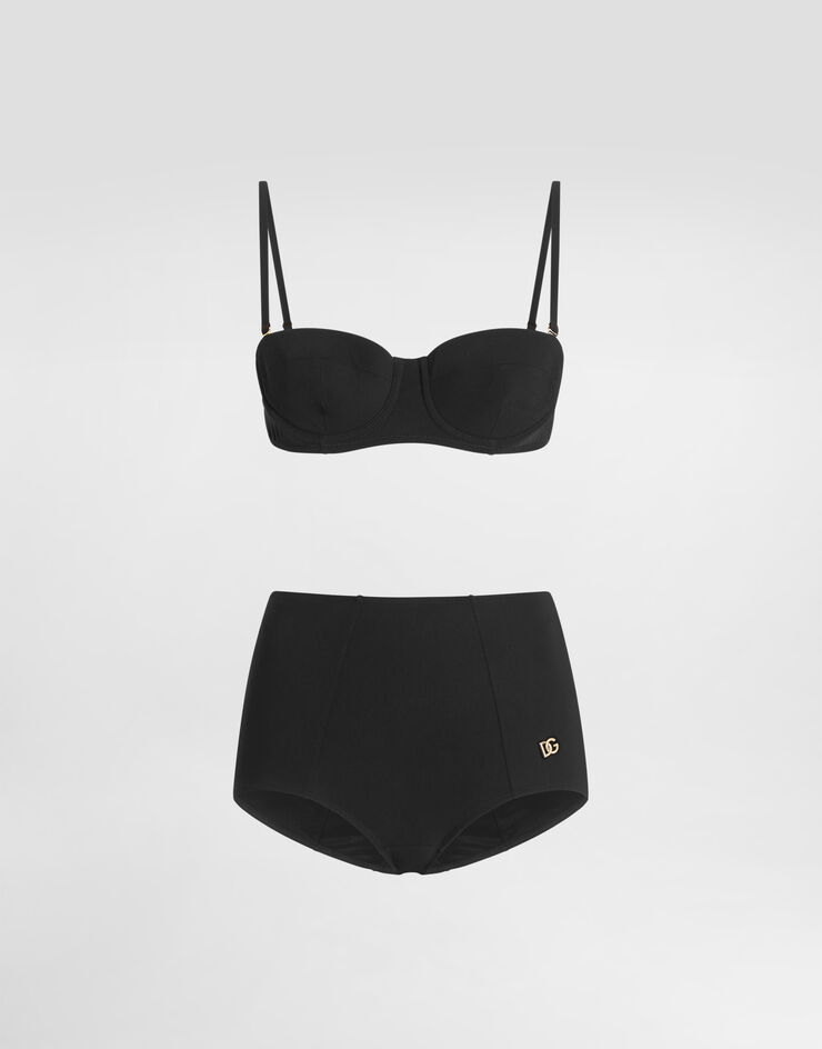 Dolce & Gabbana 平角比基尼下装 黑色 O2A16JONO12