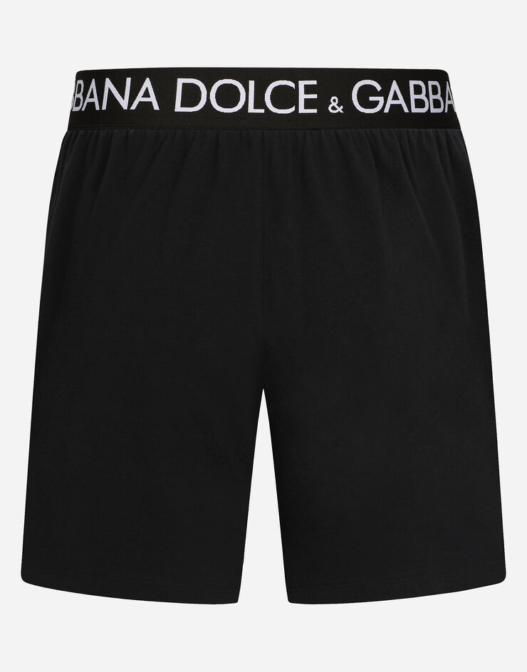 Dolce & Gabbana Short en coton bi-stretch Noir M4B99JOUAIG