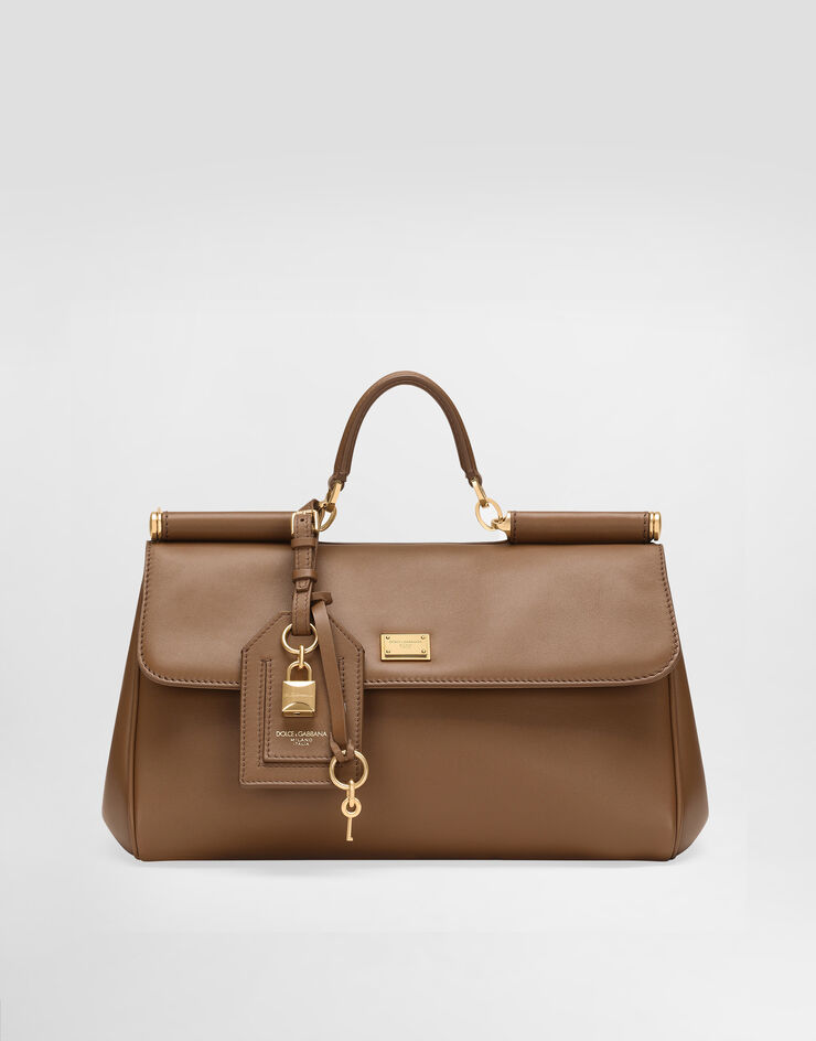 Dolce & Gabbana My Sicily handbag in plongé calfskin Brown BB7782B7321