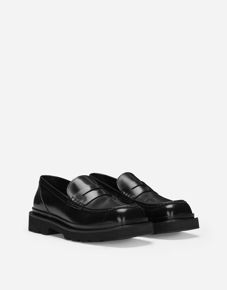 Dolce & Gabbana Mocassino in pelle di vitello spazzolata Nero A30204A1203