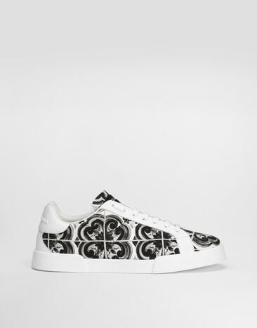 Dolce & Gabbana Sneaker Portofino Light Strobel mit Majolika-Print Mehrfarbig CS2330A9R22