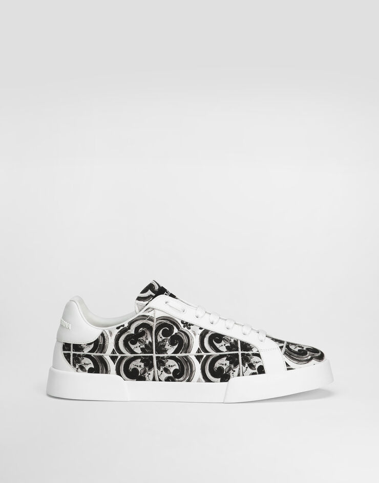 Dolce & Gabbana Sneaker Portofino Light Strobel mit Majolika-Print Mehrfarbig CS2330A9R22