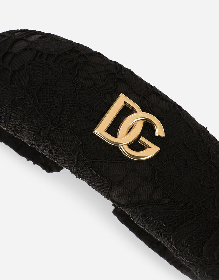Dolce & Gabbana Cordonetto lace headband Black LB3L54HLM7L