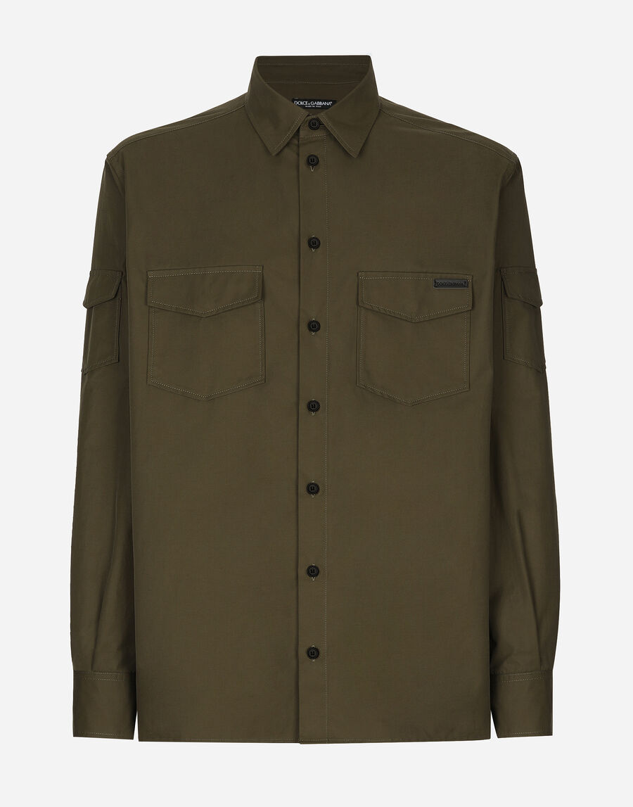Technical fabric shirt with pockets
