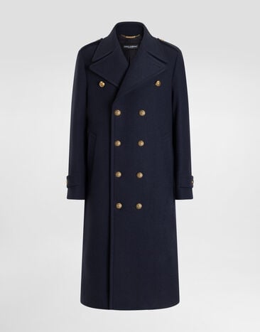 Dolce & Gabbana معطف مزدوج الصدر من صوف Dolce & Gabbana معطف مزدوج الصدر من صوف Blue G058MTHU2DA