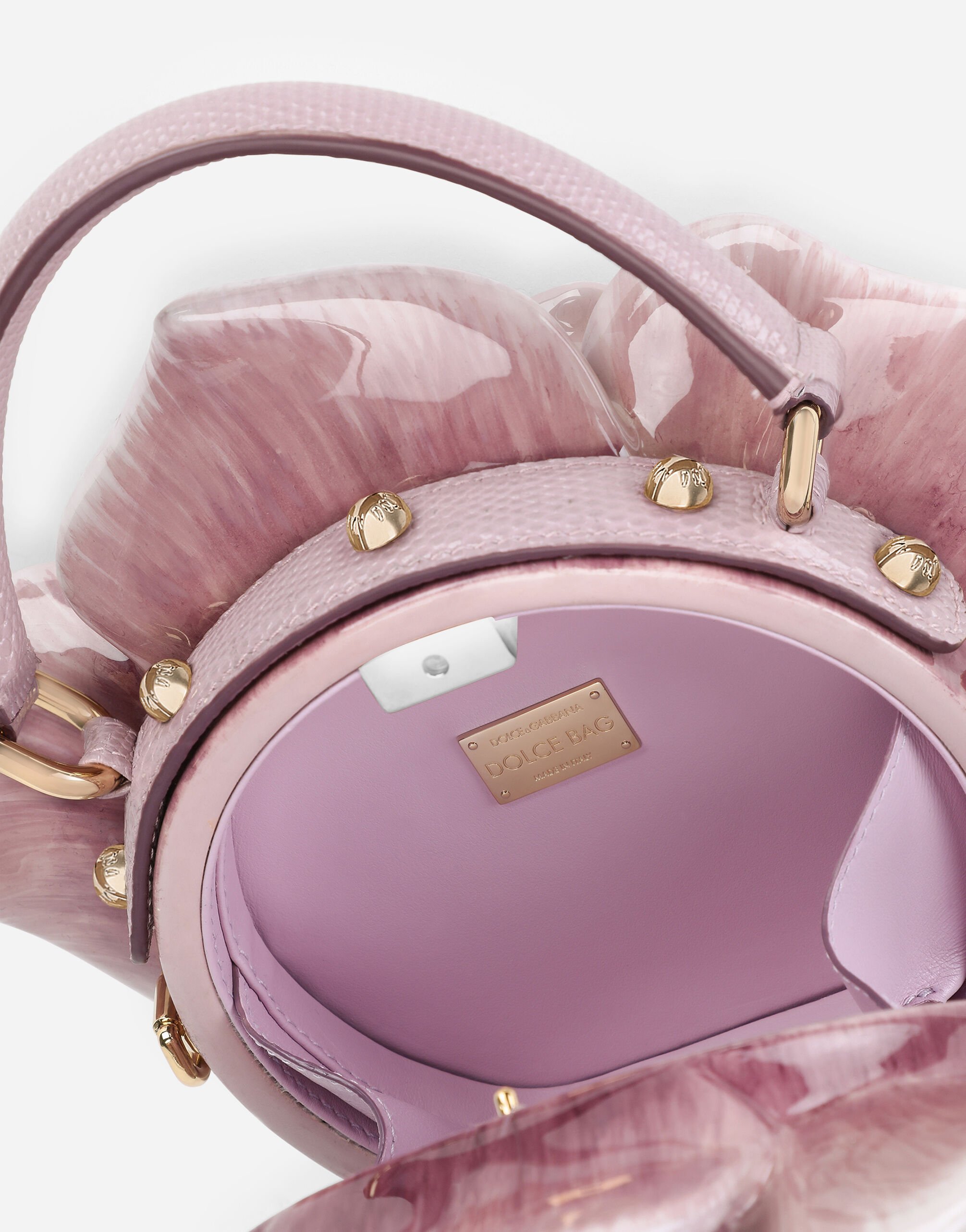 Rose Dolce Box bag in painted resin in Lilac for Women