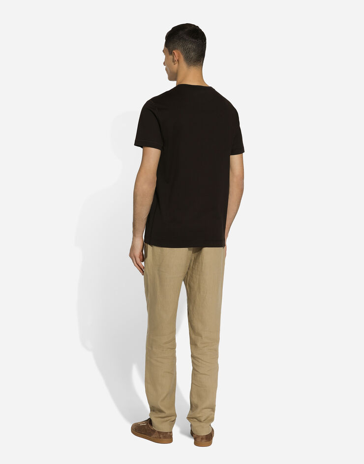Dolce & Gabbana Jogginghose aus Leinen Beige GP0A4TFU4K6
