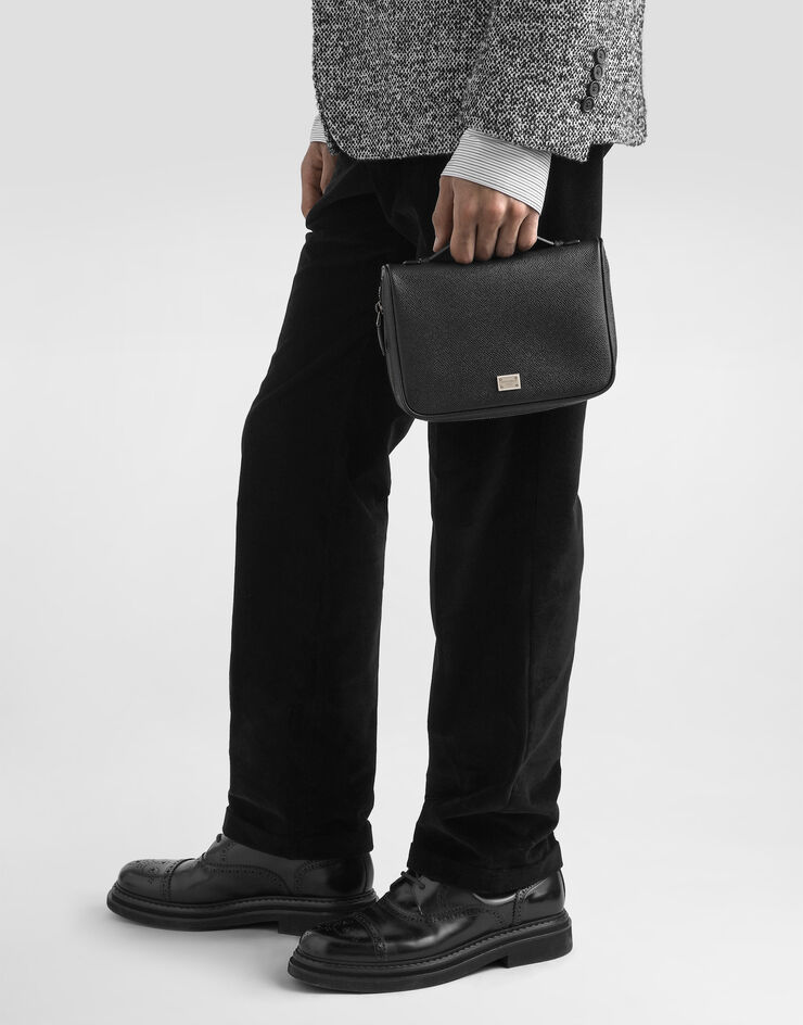 Dolce & Gabbana Sicily alpine calfskin necessaire Black BP3412BG662
