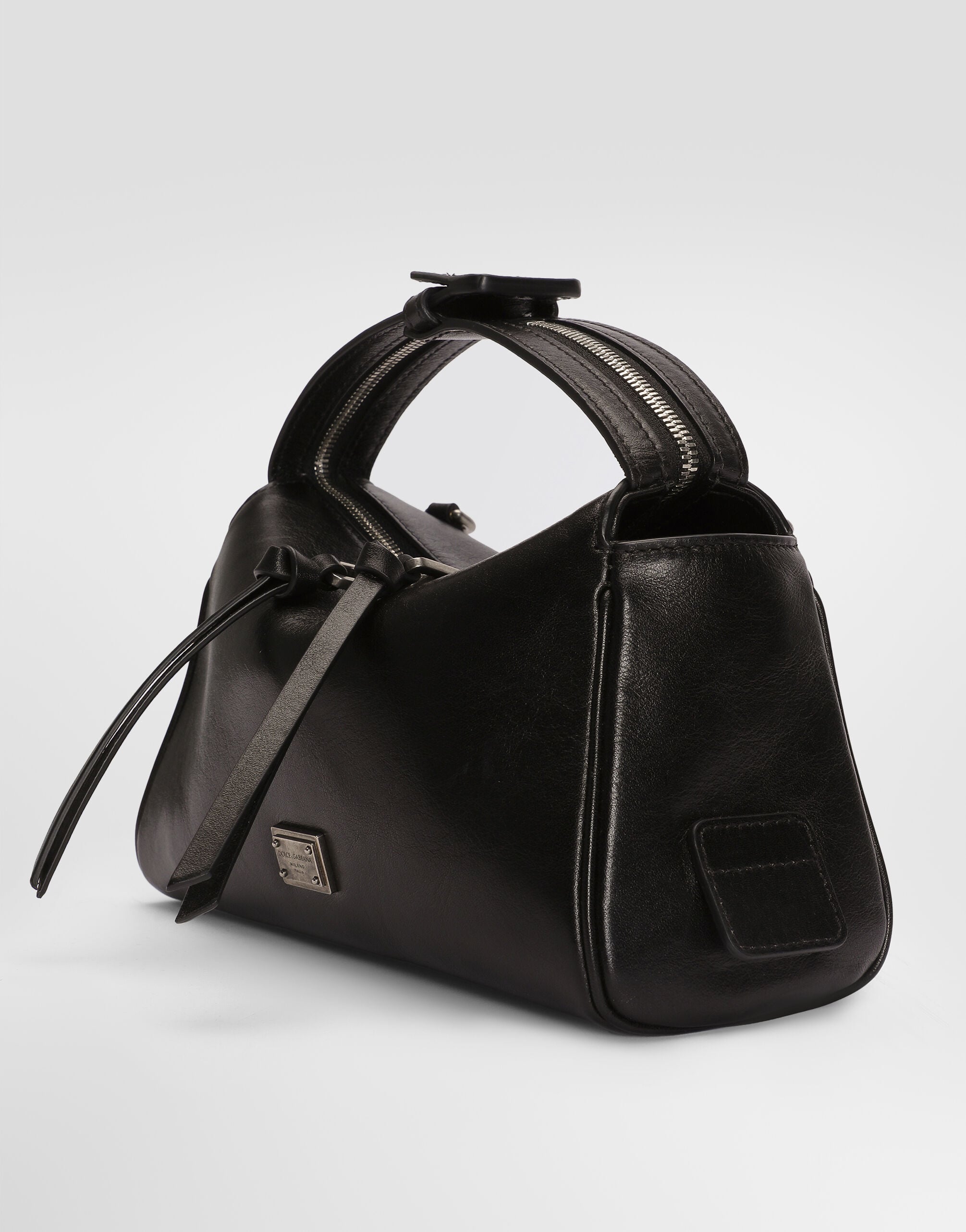 Mini Vittoria calfskin handbag in Black for Women | Dolce&Gabbana® US