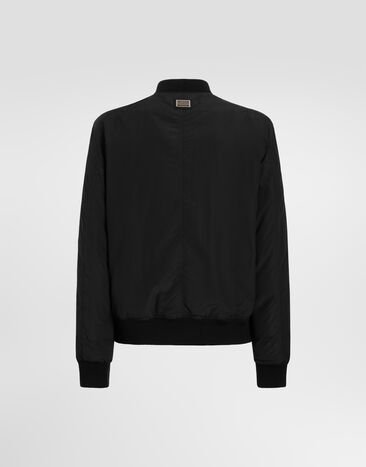 Dolce & Gabbana Padded bomber jacket in canvas Black G9CLUTFUS51