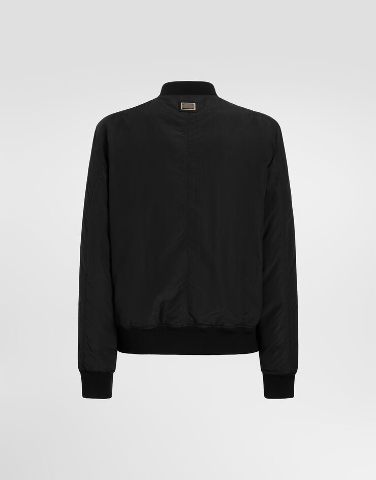 Dolce & Gabbana Padded bomber jacket in canvas Dolce & Gabbana Padded bomber jacket in canvas Black G9CLUTFUS51