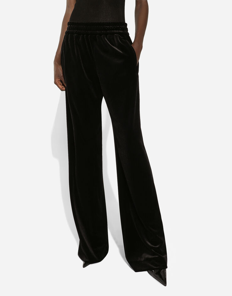 Dolce & Gabbana Velvet jogging pants Noir FTC1GTFUWD6