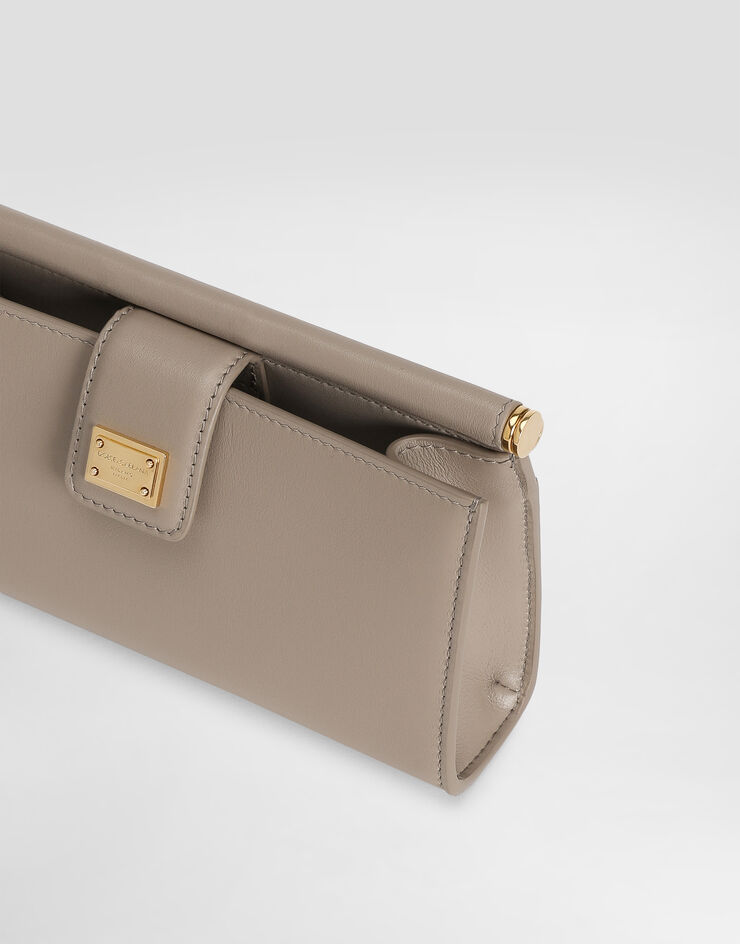 Dolce & Gabbana Plongé calfskin phone bag Beige BI3367A9S25