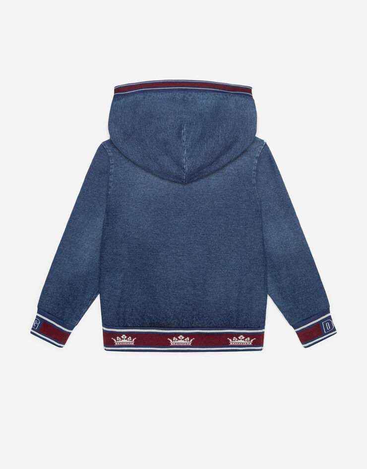 Dolce & Gabbana Washed denim jersey hoodie BLEU L4JW7WG7VMV