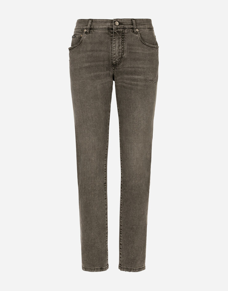 Dolce&Gabbana Slim fit stretch denim jeans with subtle abrasions Multicolor GY07CDG8KB0