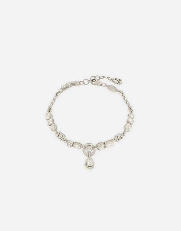 Dolce & Gabbana Pulsera Easy Diamond en oro blanco de 18 kt con diamantes Blanco WBQA1GWTSQS