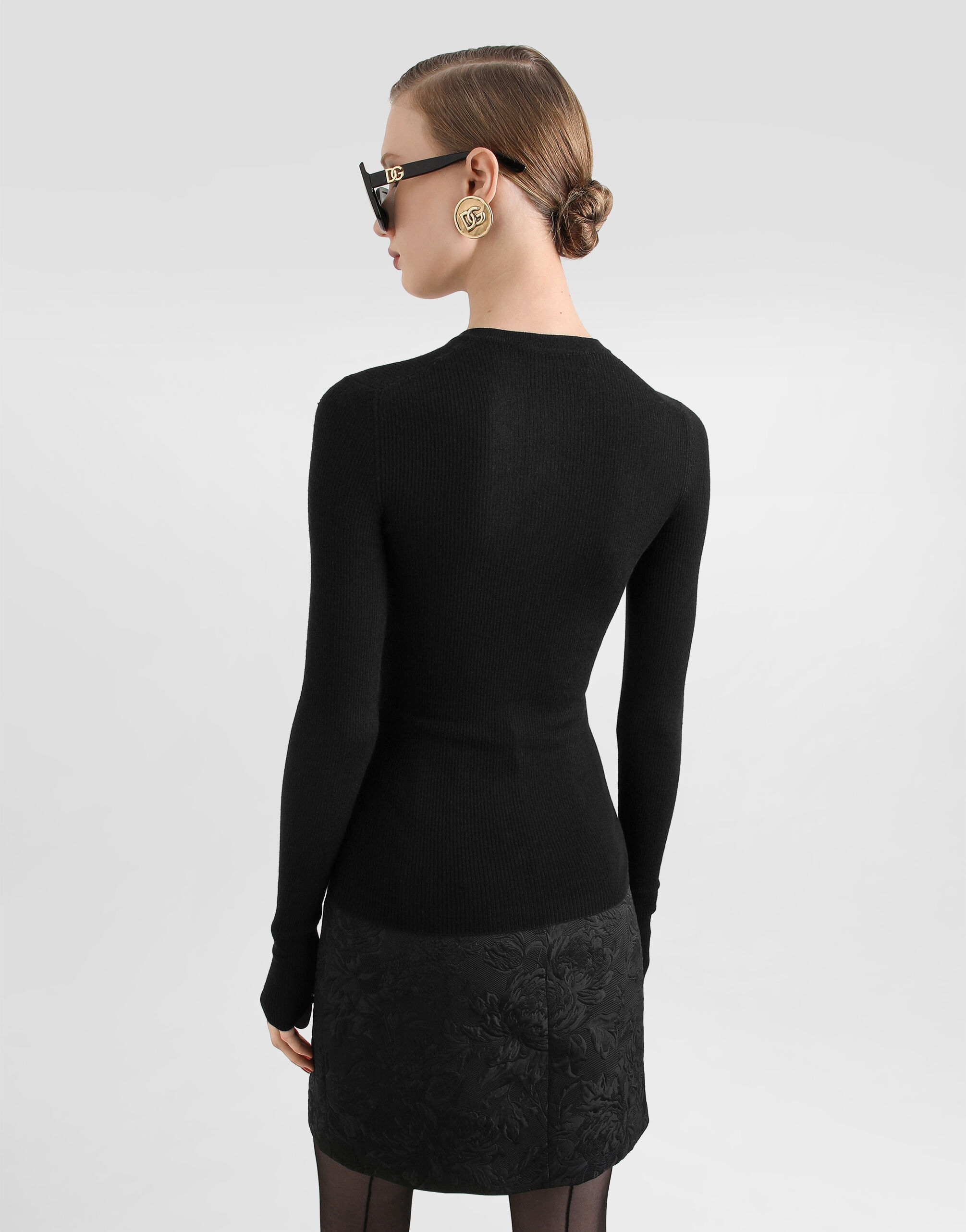 Ribbed cashmere cardigan - thumbnail 5