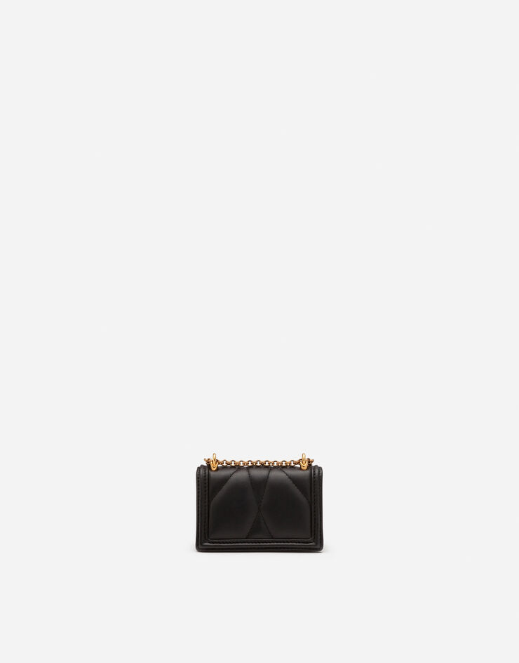 Dolce & Gabbana Micro-sac Devotion en cuir nappa matelassé Noir BI1399AJ114
