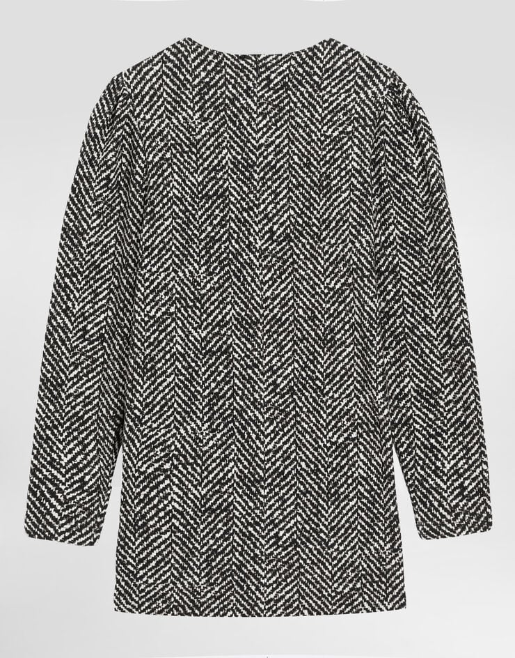 Dolce & Gabbana Interlock dress with chevron print Multicolor L5JDALFSGDZ