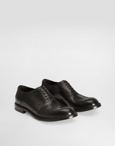 Dolce & Gabbana Washed calfskin laced shoes Black A20206A0096