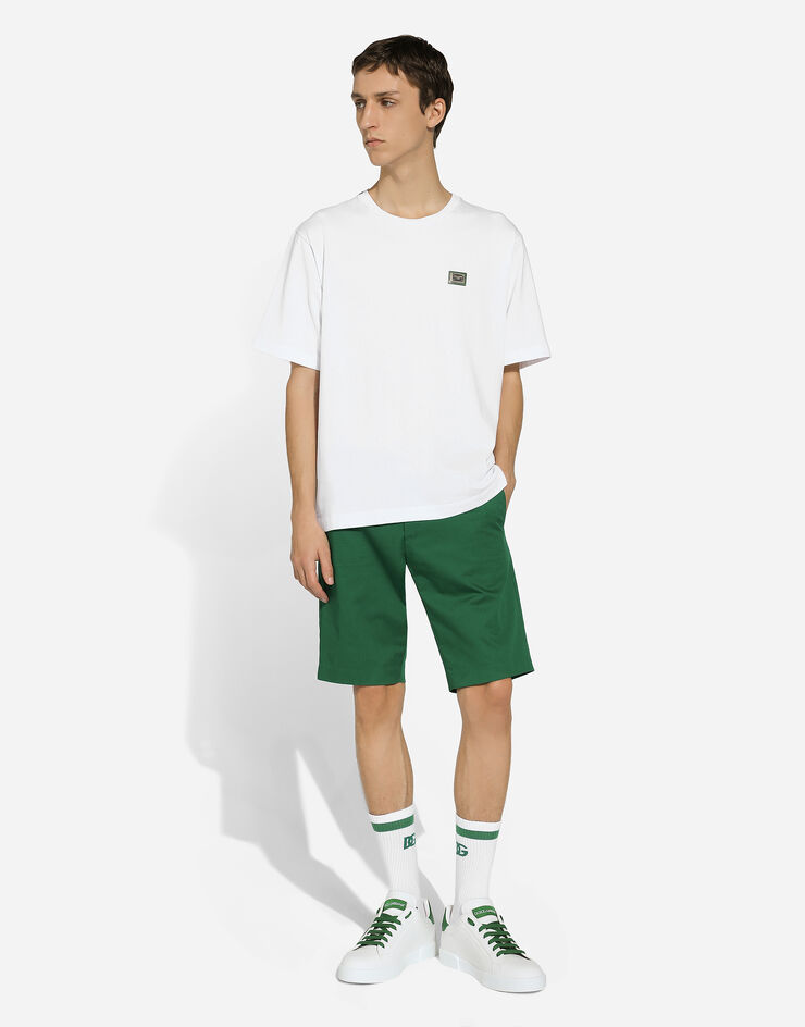 Dolce & Gabbana Cotton drill Bermuda shorts Verde GY6GMTGI388