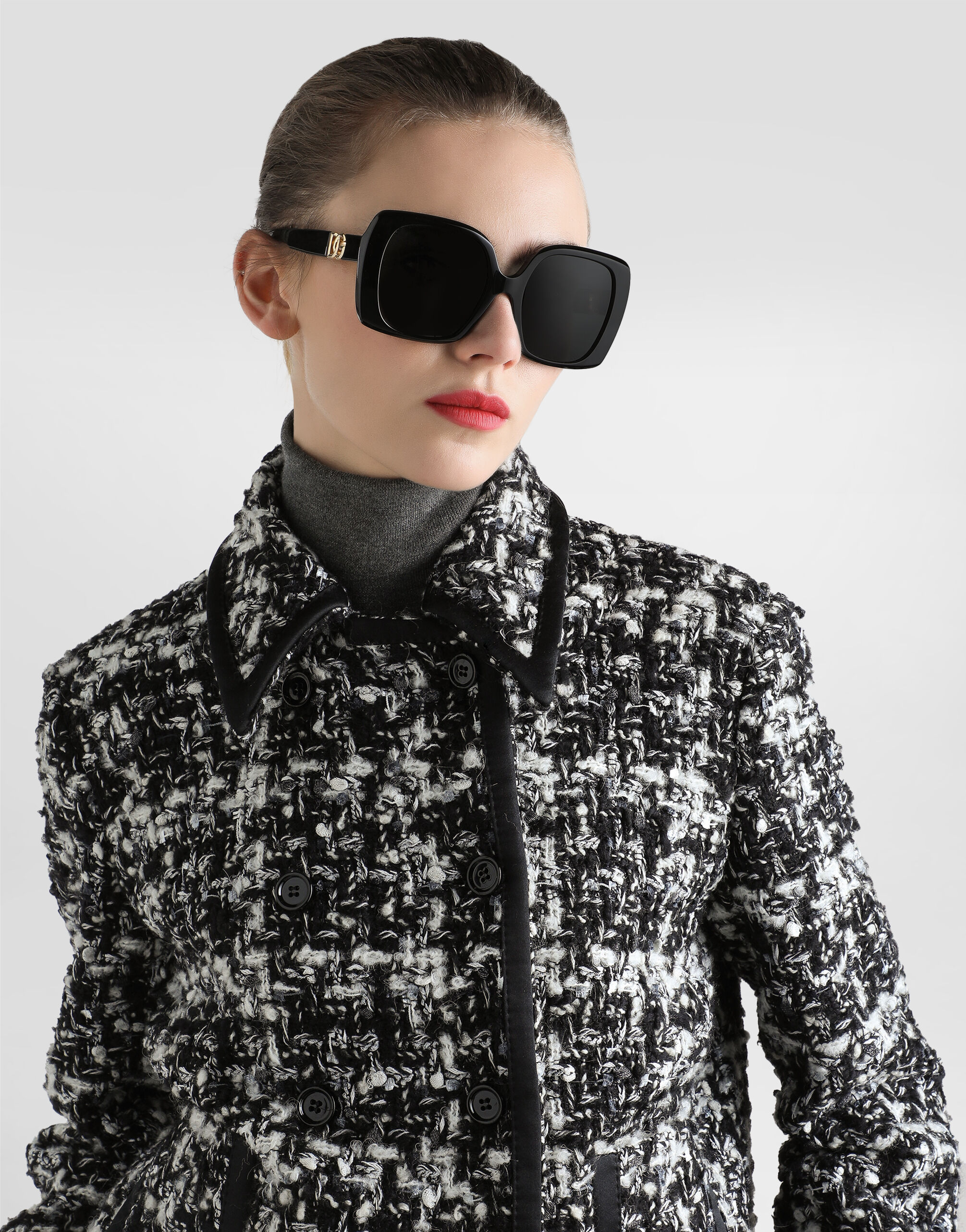 Multicolorのウィメンズ チェック ウールブレンド ダブル