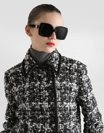 Dolce & Gabbana Double-breasted jacket in wool blend check Multicolor F27FWTFQZAF