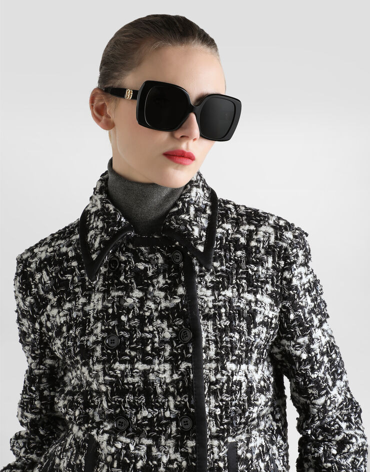 Dolce & Gabbana Double-breasted jacket in wool blend check Multicolor F27FWTFQZAF