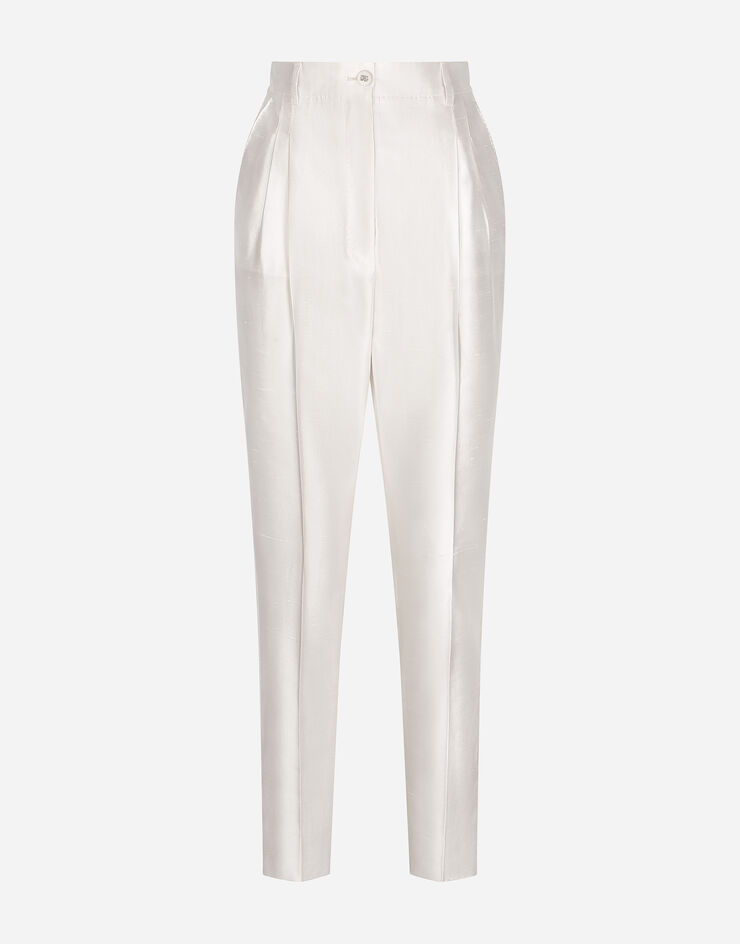 Dolce & Gabbana Pantaloni in shantung Bianco FTCJDTFU1L5