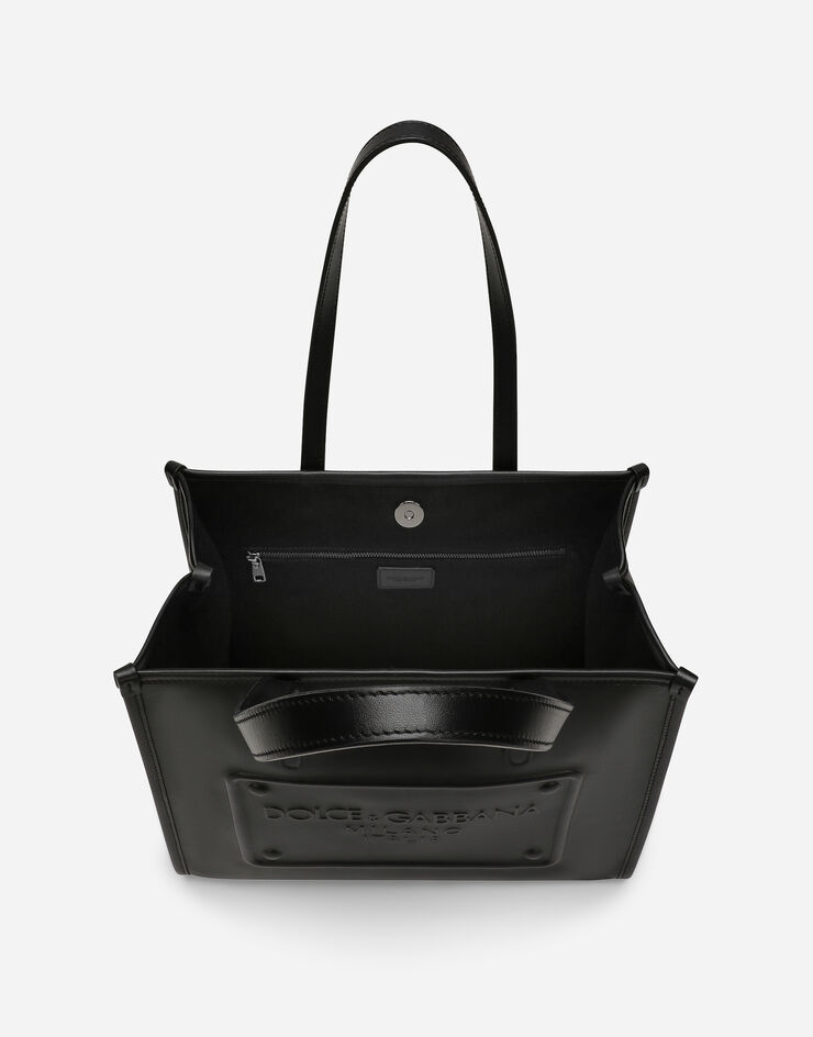 Dolce & Gabbana Сумка-шоппер среднего размера из телячьей кожи черный BM2304AG218