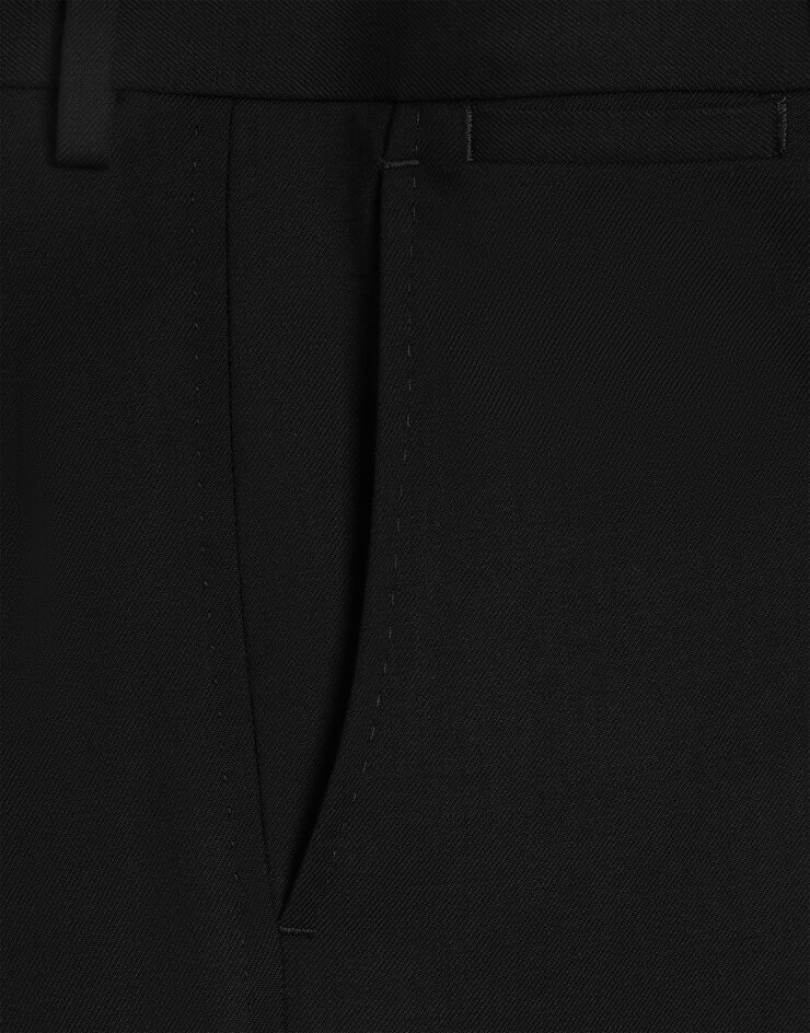 Dolce & Gabbana Single-breasted martini light wool gabardine suit Black GK05VTFUBG4