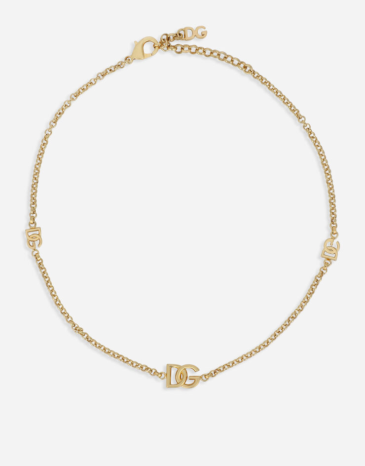 Dolce & Gabbana Fine chain choker with DG logos Gold WNO8L2W1111