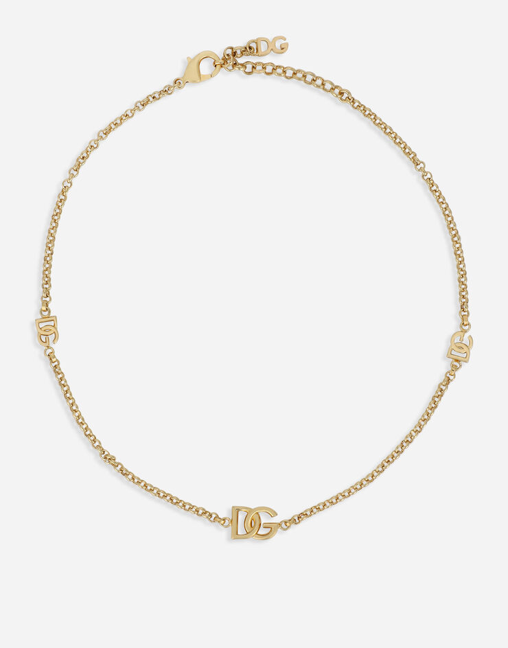 Dolce & Gabbana Collana girocollo a catena sottile con loghi DG Oro WNO8L2W1111