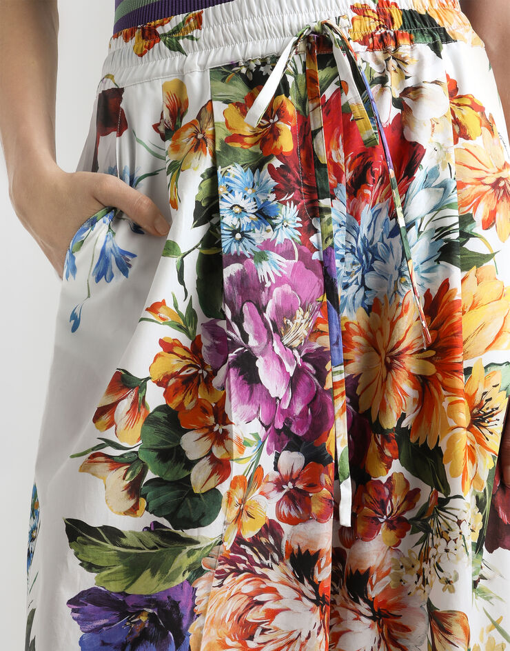 Dolce & Gabbana Flower bouquet-print poplin trousers Print FTDCOTHS5TR
