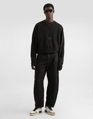 Dolce & Gabbana Technical cotton trousers Black GP1C6TFU62W