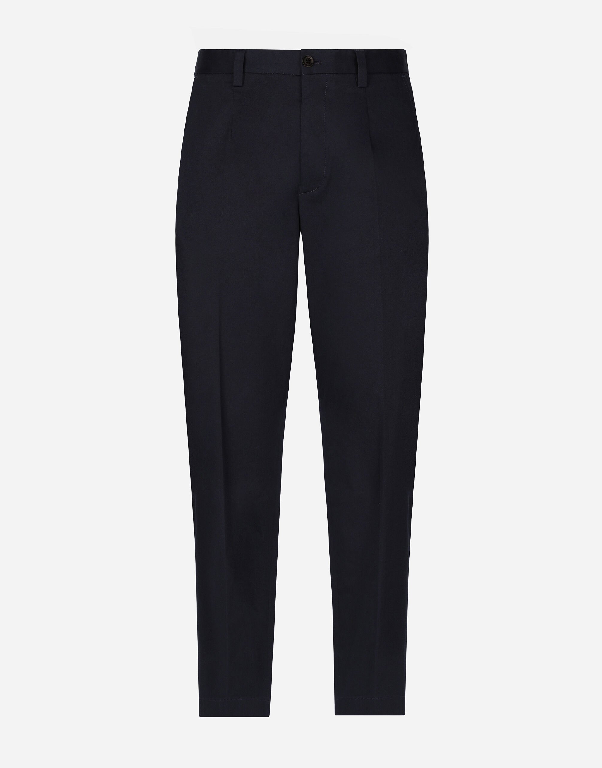 Stretch cotton pants in Blue for Men | Dolce&Gabbana® US