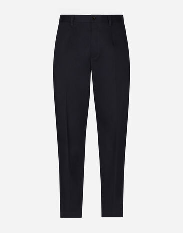 Dolce & Gabbana Stretch cotton pants Blue GY6IETFI5IY