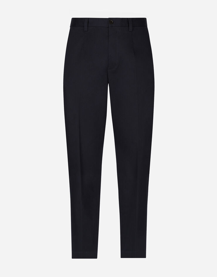 Dolce & Gabbana Pantalone in cotone stretch Blu GV5ZHTFUFIV