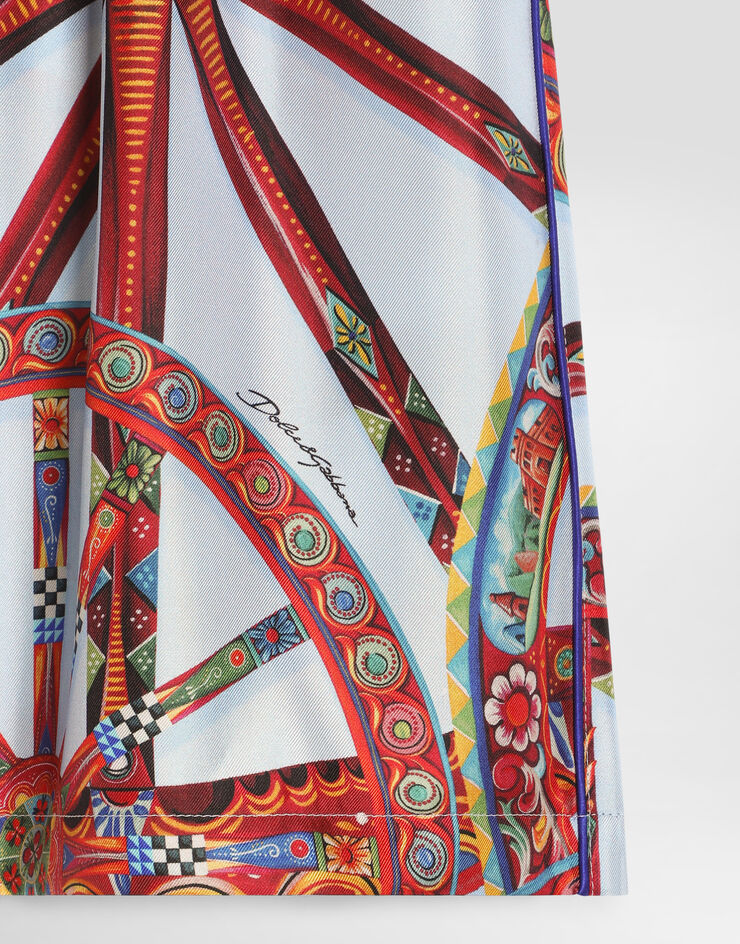 Dolce & Gabbana Carretto-print twill bermuda shorts Multicolor L44Q25IS138