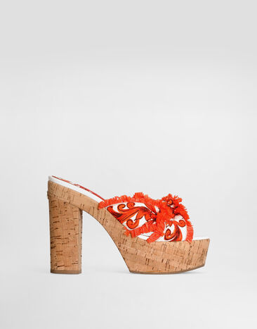 Dolce & Gabbana Majolica-print brocade clog sandals Multicolor CV0081A9AA4