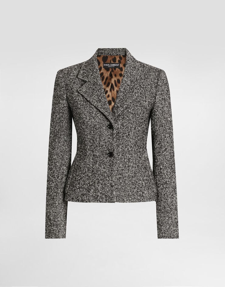 Dolce & Gabbana جاكيت شيفرون بصف أزرار مفرد متعدد الألوان F27FPTFCZAE