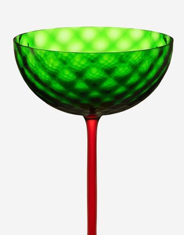 Dolce & Gabbana Champagne Glass in Murano Glass Multicolor TCB004TCA34