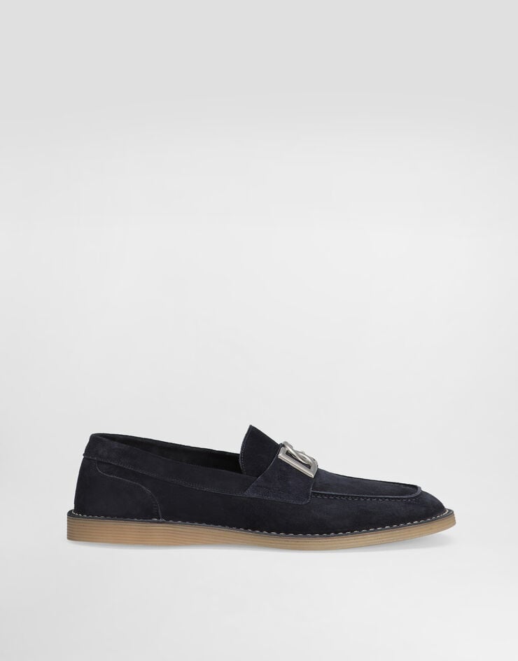 Dolce & Gabbana Mokassin aus Veloursleder Blau A50601AS707